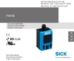 SICK PAC50 Operating Instructions Manual предпросмотр