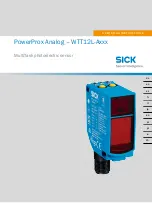 SICK PowerProx WTT12L-A Series Operating Instructions Manual предпросмотр