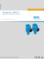 SICK SureSense HSE18 Series Operating Instructions Manual preview