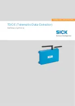 SICK TDC-E Operating Instructions Manual preview