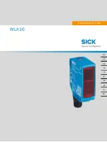 SICK WLA16P Operating Instructions Manual preview