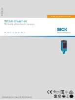 SICK WTB4-3Teach-in Operating Instructions Manual preview