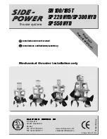 Предварительный просмотр 1 страницы Side-Power SH 100/185 T Installation And User Manual