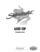 Preview for 1 page of Sidewinder 6500 ESP Installation Manual