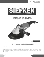 Preview for 16 page of Siefken GRIND DAMON GD1825 Instructions For Use Manual