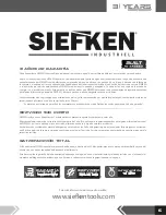 Preview for 8 page of Siefken MAGNUM SBSOO3 Instructions Manual