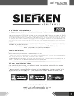 Preview for 16 page of Siefken MAGNUM SBSOO3 Instructions Manual