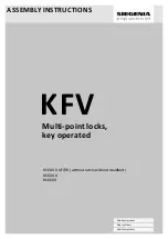 Siegenia KFV BS 6000 Assembly Instructions Manual preview