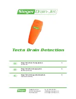 Предварительный просмотр 1 страницы sieger Drain-Jet Tecta Drain Detection User Manual