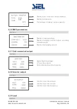 Preview for 43 page of Siel Soleil Hybrid 3,6k Installation, Operation & Maintenance Manual