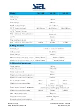 Preview for 89 page of Siel Soleil Hybrid 3,6k Installation, Operation & Maintenance Manual