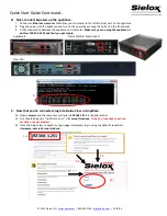 Preview for 2 page of Sielox Class Series Quick Start Manual