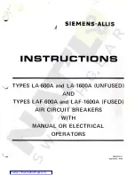 Siemens-Allis LA-1600A Instructions Manual preview