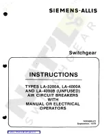 Предварительный просмотр 1 страницы Siemens-Allis LA-3200A Instructions Manual