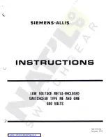 Siemens-Allis ME-3 Instructions Manual preview