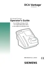 Preview for 1 page of Siemens Healthcare DCA Vantage Operator'S Manual