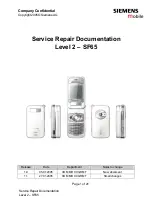 Siemens Mobile SF65 Service Repair Documentation preview