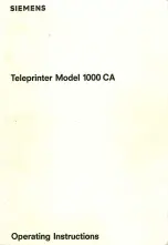 Siemens 1000 CA Operating Instructions Manual preview