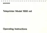 Предварительный просмотр 1 страницы Siemens 1000 mil Operating Instructions Manual