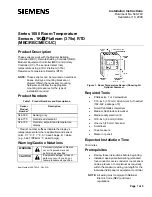 Preview for 1 page of Siemens 1000 series Installation Instructions