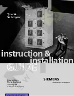 Preview for 1 page of Siemens 11-C-9100-01 Instruction & Installation Manual
