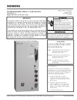 Preview for 1 page of Siemens 17 Replacement Parts And Instruction Manual