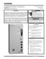 Siemens 17 Replacement Parts And Instruction Manual preview