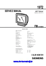 Preview for 1 page of Siemens 19T2 Service Manual