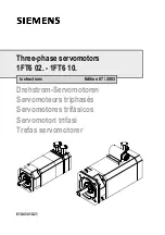 Siemens 1FT6 02 Series Instructions Manual preview