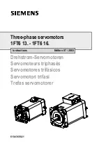 Preview for 1 page of Siemens 1FT6 13 Instructions Manual