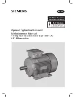Siemens 1LA2 Operating And Maintenance Manual preview