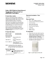 Preview for 1 page of Siemens 2200 Series Installation Instructions