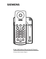 Preview for 1 page of Siemens 240 Series Owner'S Manual