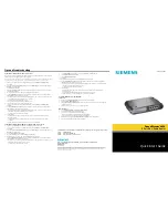 Preview for 1 page of Siemens 2614 Quick Start Manual