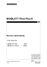 Preview for 1 page of Siemens 3200 Series Service Instructions Manual