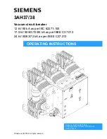 Siemens 3AH37 Operating Instructions Manual preview