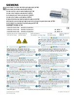 Предварительный просмотр 1 страницы Siemens 3KC6424-2TA20-0TA3 Operating Instructions Manual