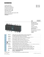 Siemens 3KD 6 Series Operating Instructions Manual предпросмотр