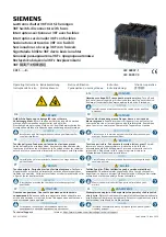 Preview for 1 page of Siemens 3KF1-B Series Operating Instructions Manual