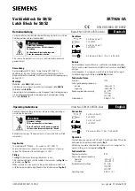 Preview for 1 page of Siemens 3RT1926-3A Operating Instructions