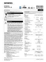 Preview for 1 page of Siemens 3RX9501-0BA00 Operating Instructions Manual