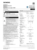 Предварительный просмотр 1 страницы Siemens 3RX9501-1BA00 Quick Start Manual