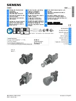 Siemens 3SB10 00 Series Manual предпросмотр