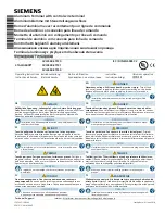 Preview for 1 page of Siemens 3TA2JG600PT Operating Instructions Manual