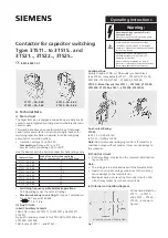 Предварительный просмотр 1 страницы Siemens 3TS11 Series Operating Instructions