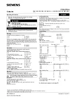 Preview for 1 page of Siemens 3TS33 Operating Instructions