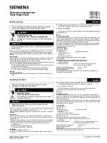 Preview for 1 page of Siemens 3TX7462-3 Operating Instructions