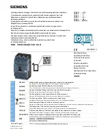 Siemens 3VA10-ED Series Operating Instructions Manual preview