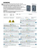 Предварительный просмотр 1 страницы Siemens 3VA25-JP Series Operating Instructions Manual