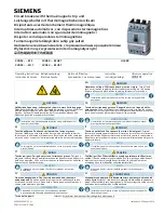 Siemens 3VA52-EC.1 Series Operating Instructions Manual preview